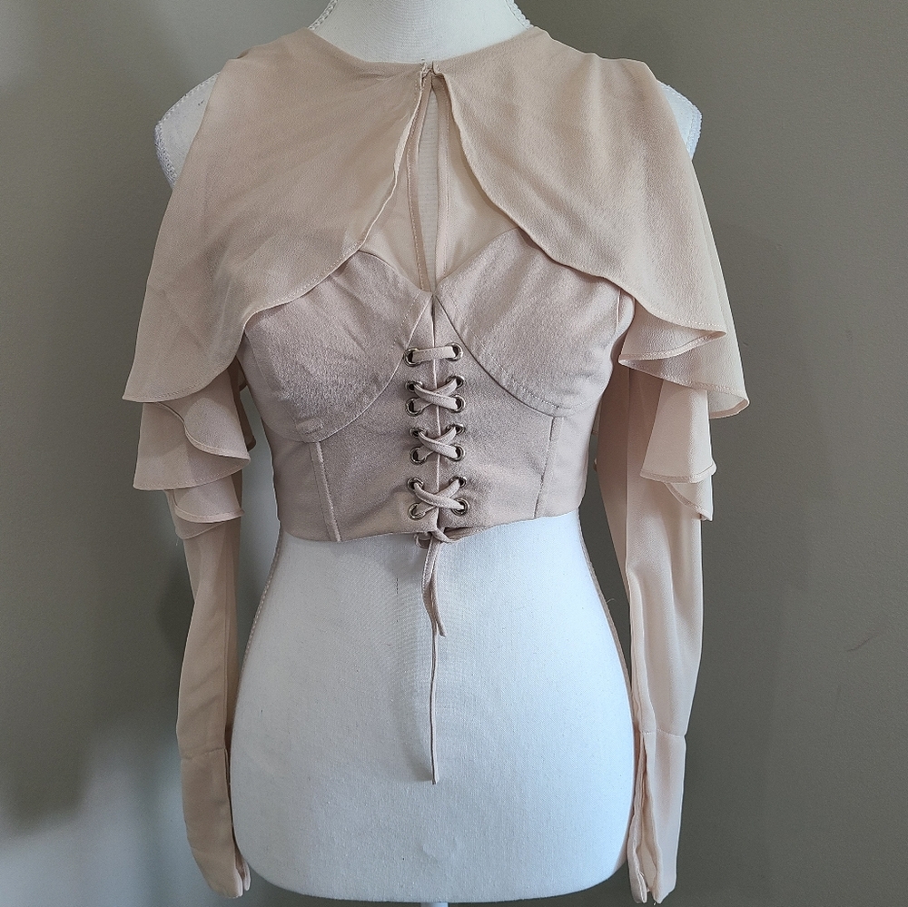 LAVISH ALICE LACE UP TOP SIZE 4